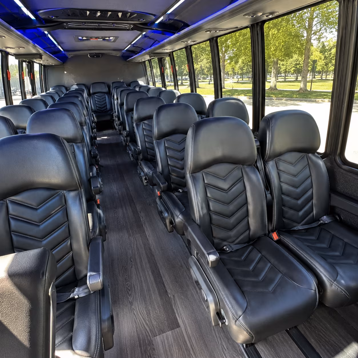 trenton 28 passenger minibus inside
