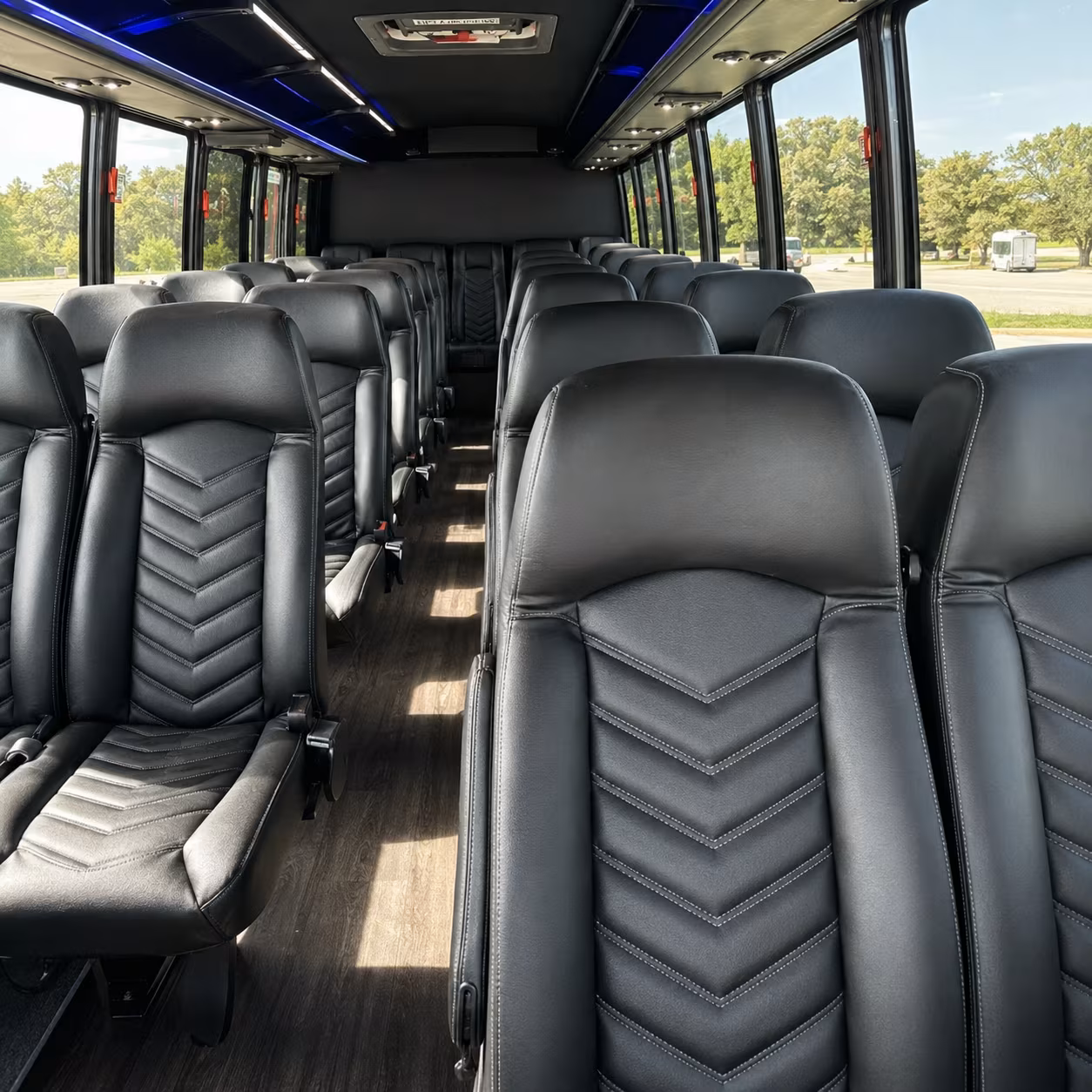 trenton 30 passenger minibus inside