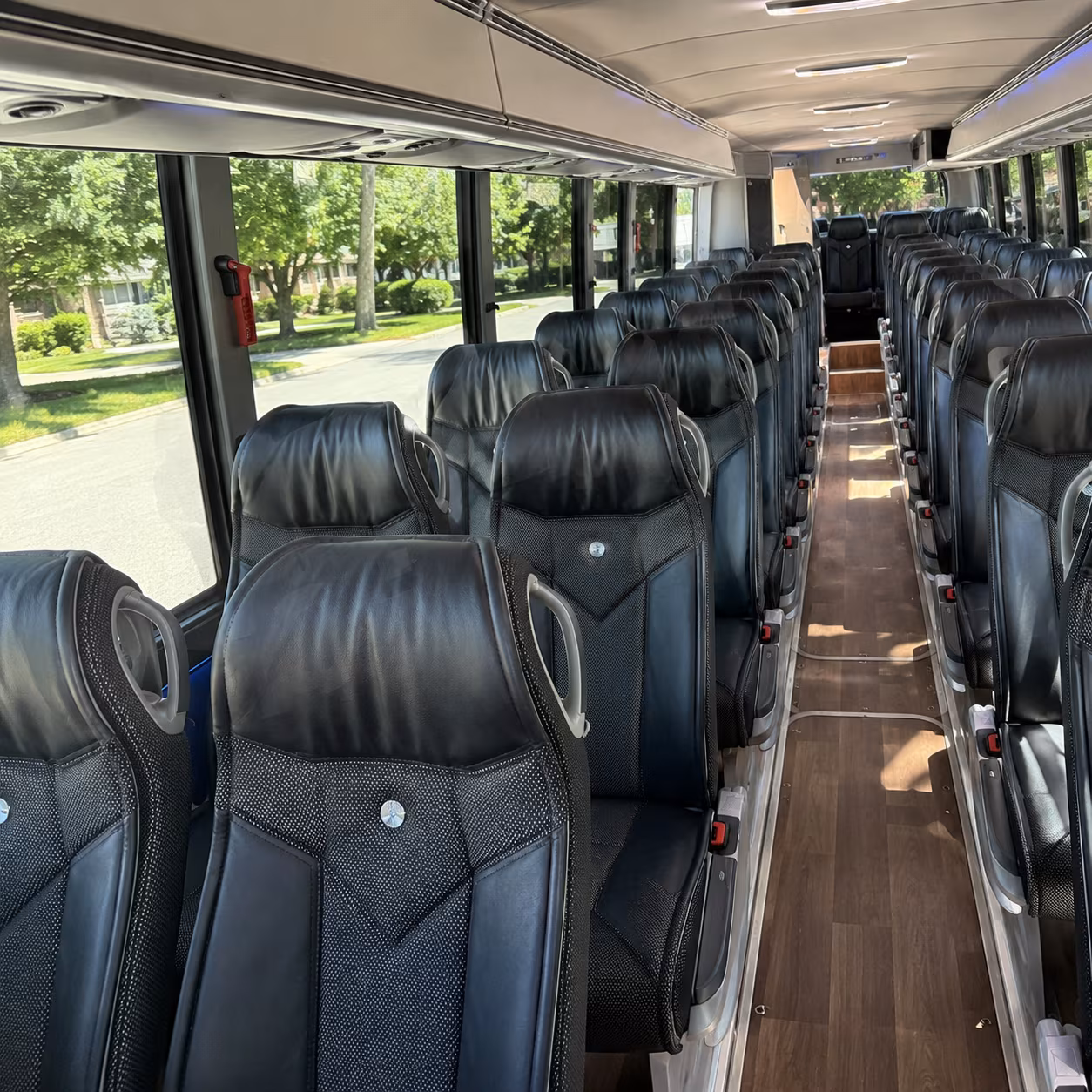 trenton 40 passenger charter bus inside
