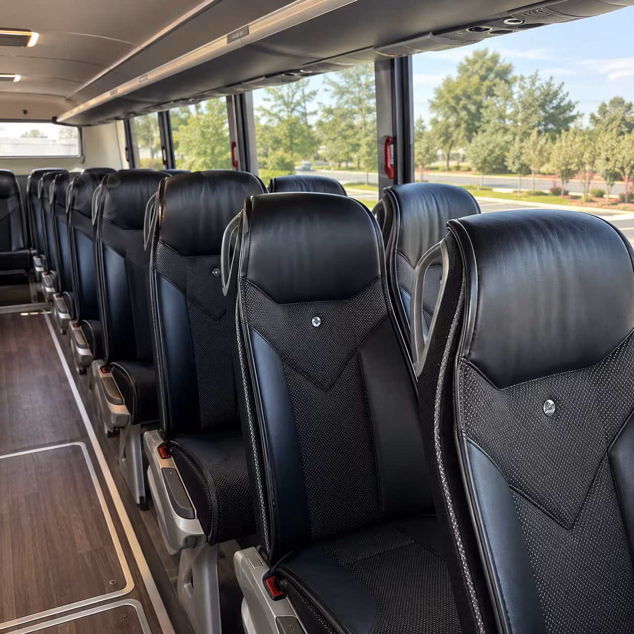 trenton 45 passenger charter bus interior