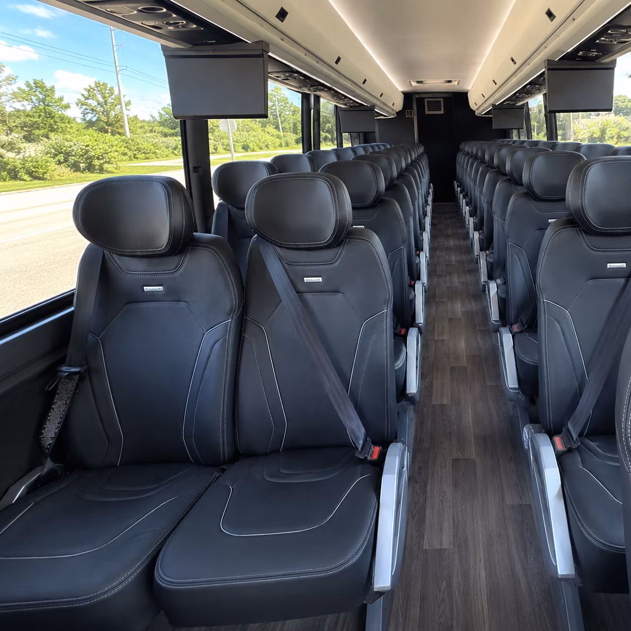 trenton 47 passenger charter bus inside