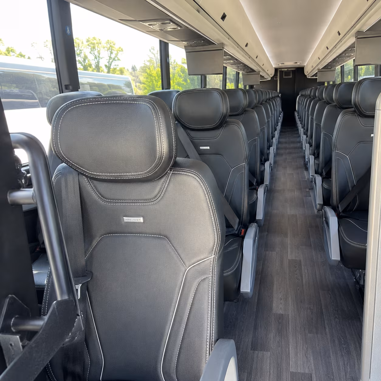 trenton 47 passenger charter bus interior