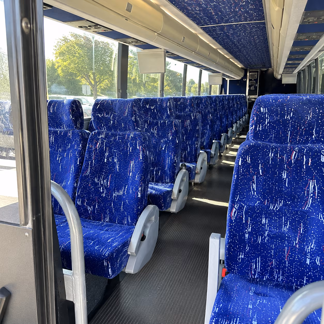 trenton 50 passenger charter bus inside