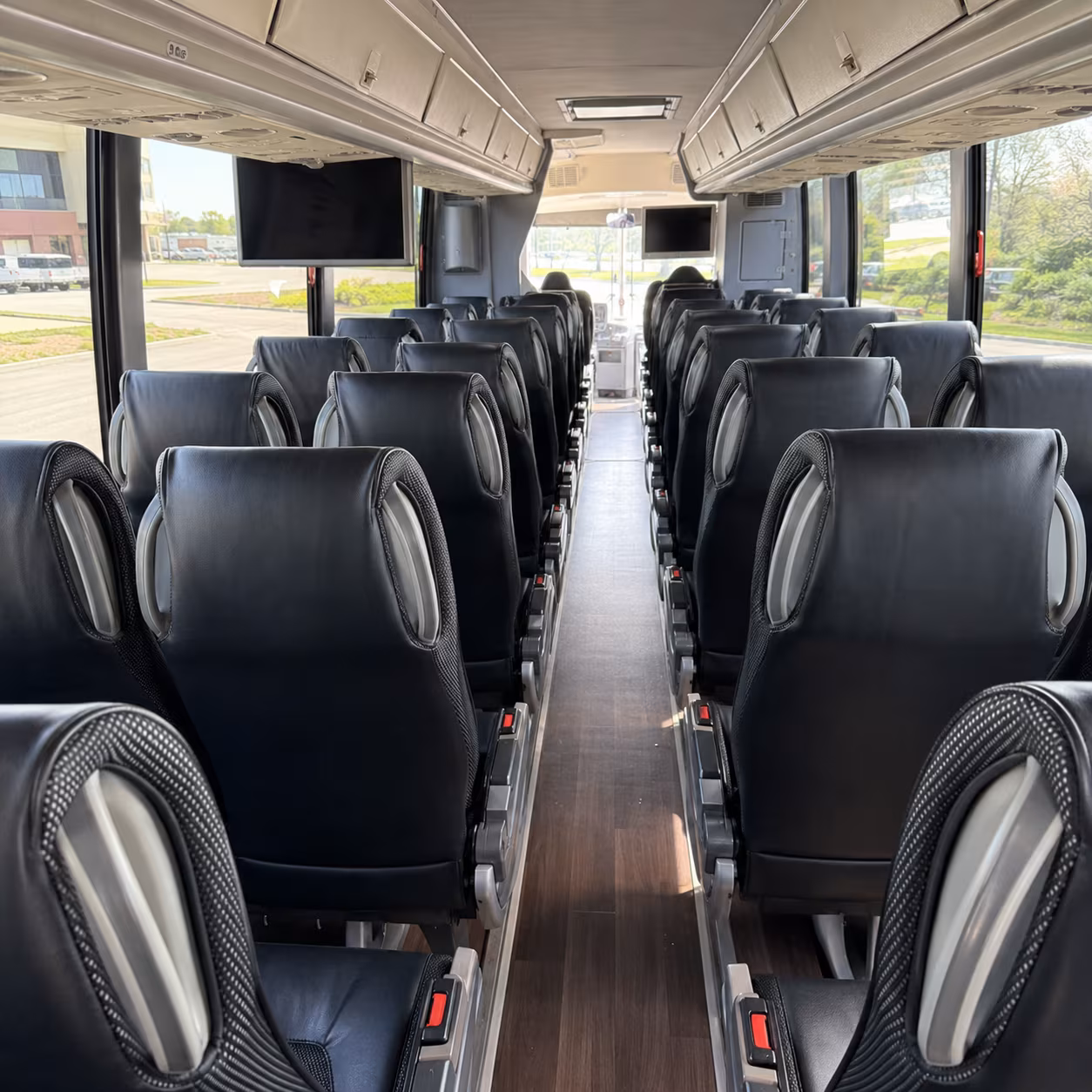 trenton 56 passenger charter bus inside