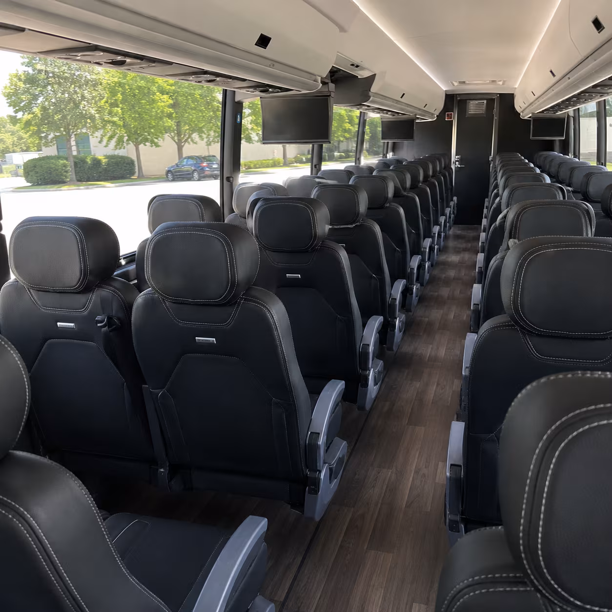 trenton 56 passenger charter bus interior